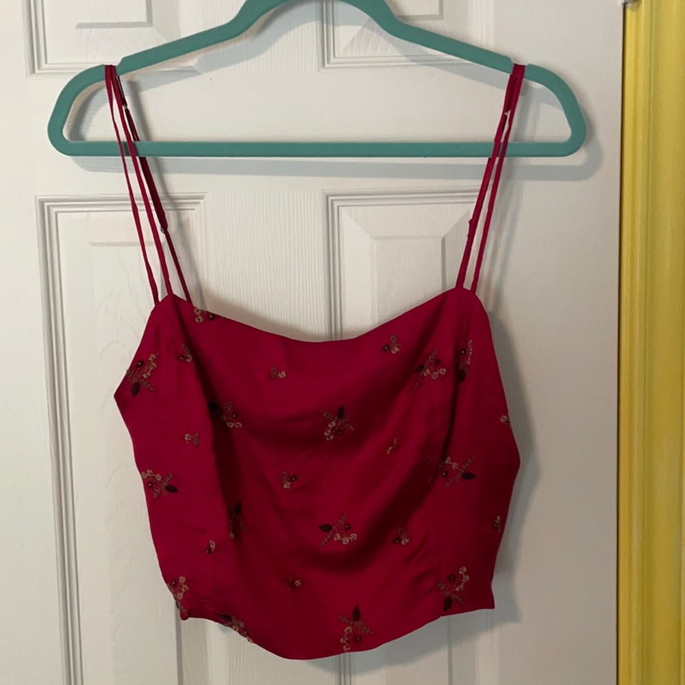 Free People Red Crop Top